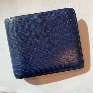 Loewe Navy Bifold Wallet